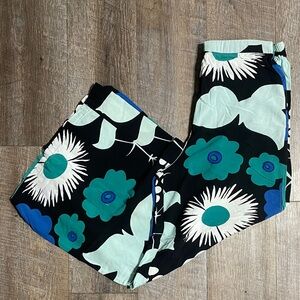 Marimekko for Target Floral Flowy Bell Bottoms Casual Pull on Pants